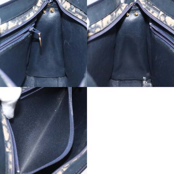 DIOR Trotter Canvas Shoulder Bag Navy - Picture 12 of 12